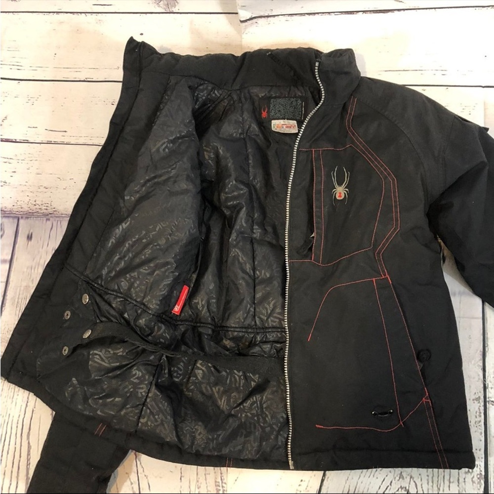 Spyder Black Ski Jacket Spyder-kids Size 14 - Picture 11 of 12